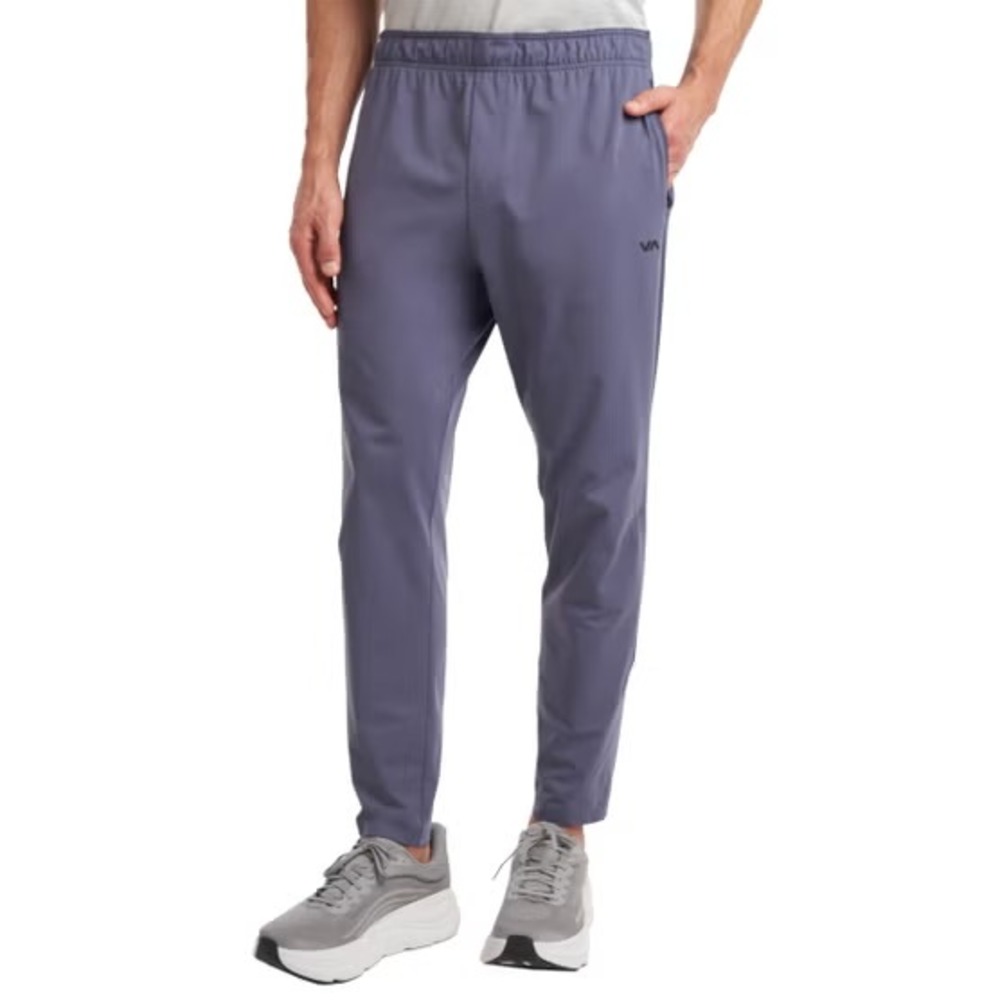 RVCA Active Pant Men Slim Fit Tapered, Blue, Size Medium, New